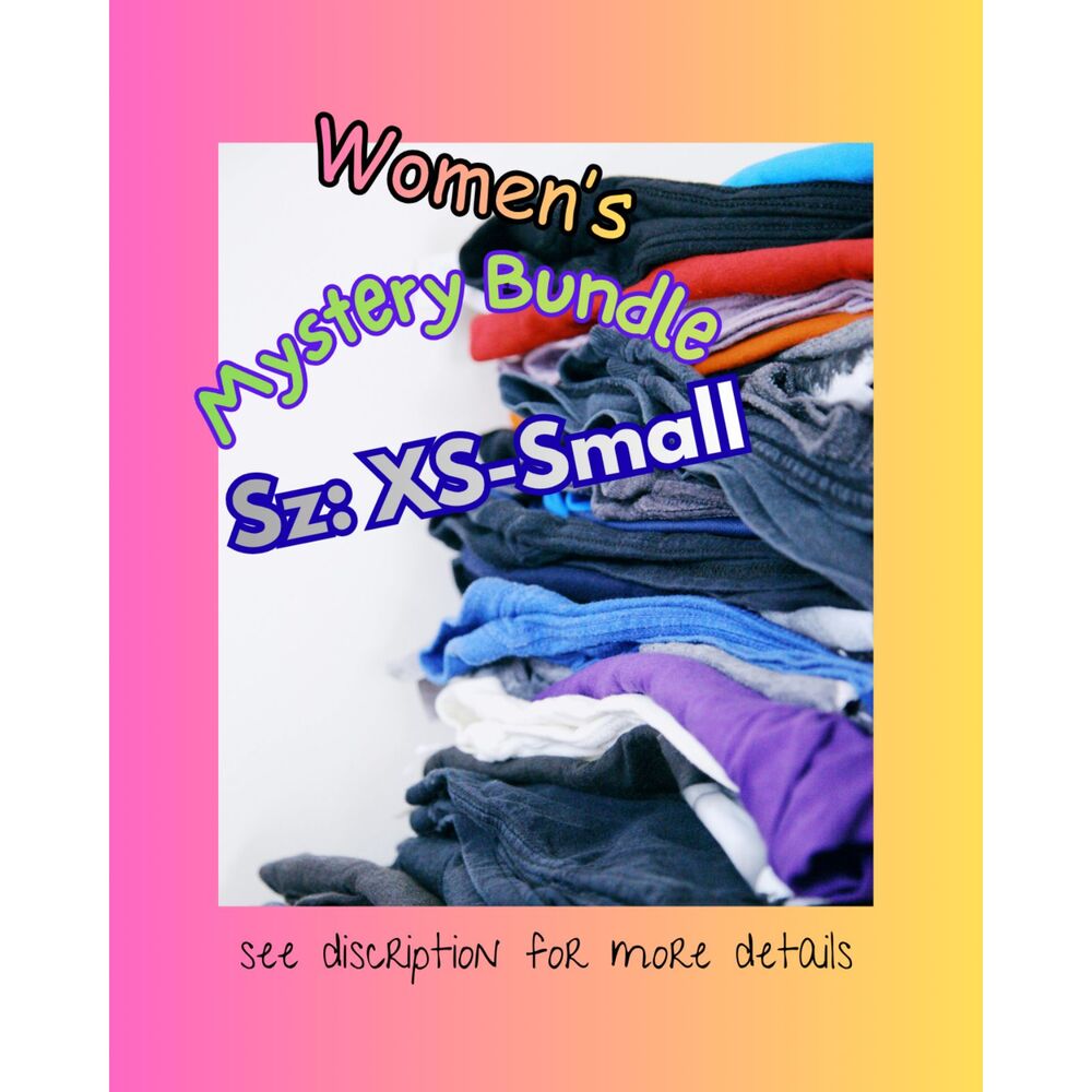 10 pc Mystery Box Clothing Bundle Surprise Lot Shirt Top Pants Womens XS - Small